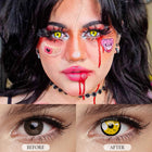 MYEYEBB Veronica Yellow Cosplay Colored Contact Lenses 14.5mm