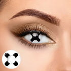 MYEYEBB Black Cross Cosplay Colored Contact Lenses Pair