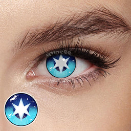 MYEYEBB Blind Aqua Hoshino Blue Cosplay Colored Contact Lenses