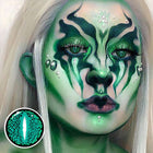 MYEYEBB Blind Lizard Eye Green Cosplay Contact Lenses