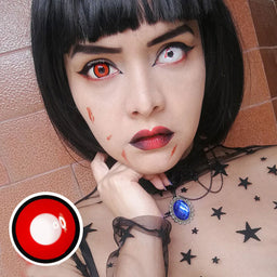 MYEYEBB Manson Red Prescription Cosplay Contact Lenses