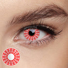 MYEYEBB Spider Web Red Prescription Cosplay Colored Contact Lenses