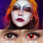 MYEYEBB Red Cat Eyes Cosplay Colored Contact Lenses Pair