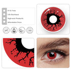 MYEYEBB Bloody Eye Red Prescription Cosplay Lenses